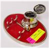Image 1 : VINTAGE INKWELL AND PEN REST SET