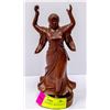 Image 1 : WOODEN CARVED FIGURAL STATUE OF LADY