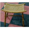 Image 1 : WOVEN RATTAN STOOL, 20" WIDE X 19" TALL