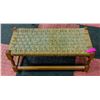 Image 1 : WOVEN ROPE RATTAN BENCH, 25 X 11 X 12