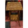 Image 1 : ANTIQUE WOODEN PLANT STAND, 16 X 16 X 27
