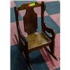 Image 1 : ANTIQUE CHILDRENS OAK ROCKING CHAIR