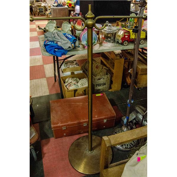 ANTIQUE BRASS CLOTHING RACK DEPARTMENT STORE