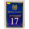 Image 1 : VINTAGE TIN ROYAL BANK CALENDAR