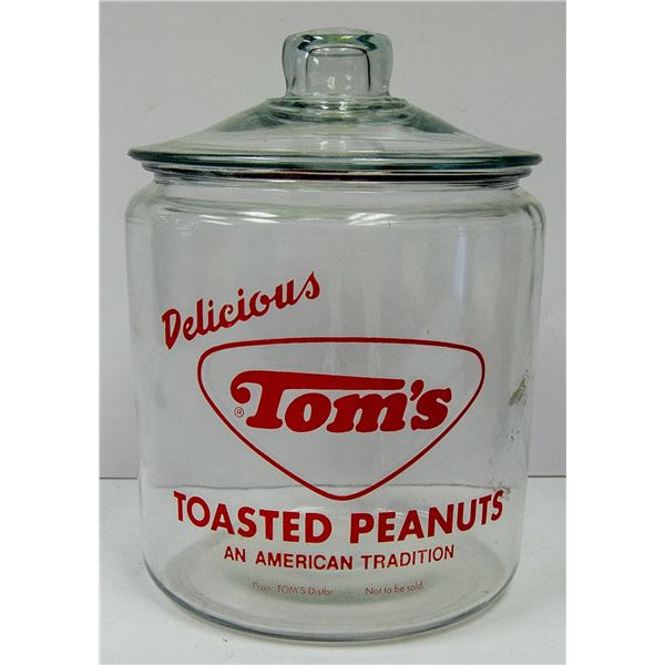 ANTIQUE TOMS TOASTED NUT JAR