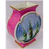 Image 2 : ANTIQUE HAND PAINTED SWAN VASE