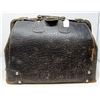 Image 1 : ANTIQUE BLACK LEATHER DOCTORS BAG