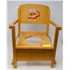 Image 1 : ANTIQUE WOODEN CHILDREN TRAINING POTTY PORTABLE