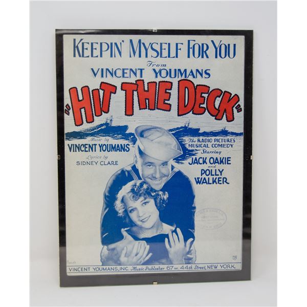 ANTIQUE ORIGINALLY FRAMED "KEEPIN' MYSELF FOR