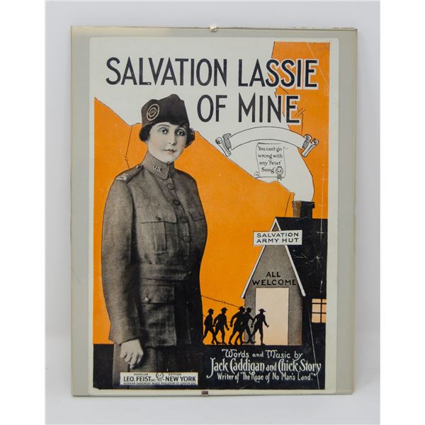 ANTIQUE ORIGINALLY FRAMED "SALVATION: LASSIE OF