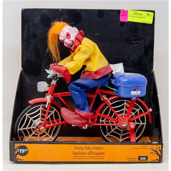 SCARY CLOWN ON BICYCLE