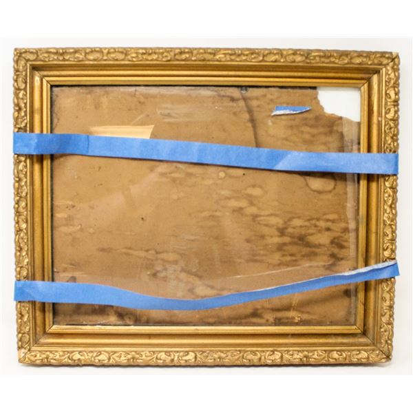 ANTIQUE ORNATE PICTURE FRAME WITH GLASS