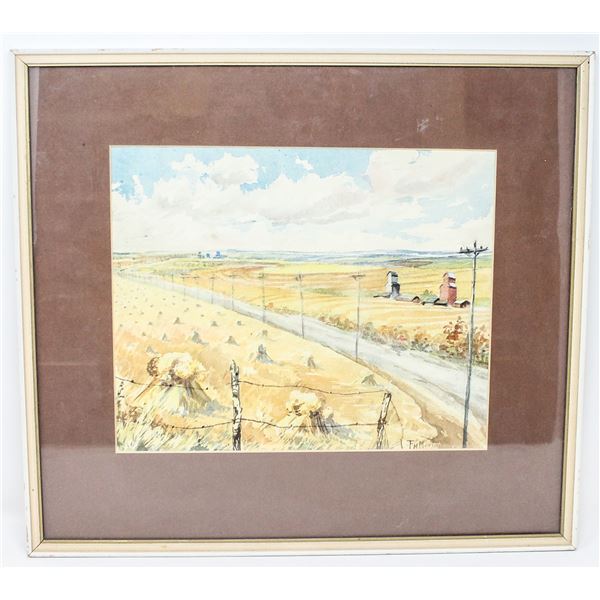 FM MORINS WATER COLOUR ORIGINAL FRAMED