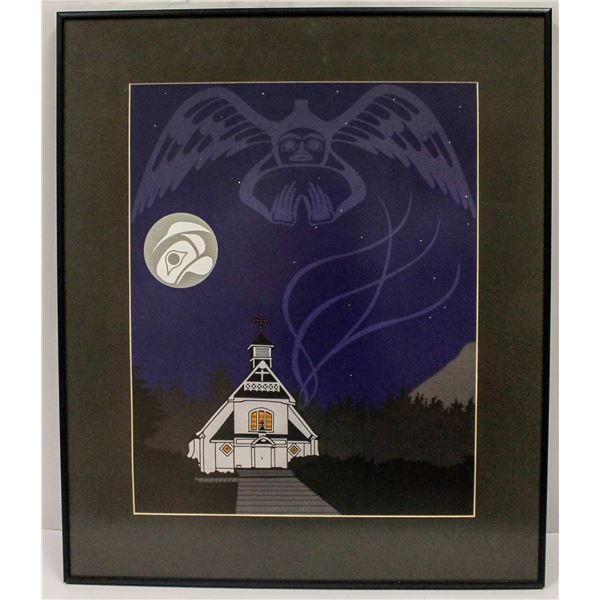 ROY HENRY VICKERS THE CHURCHES SILK SCREEN FRAMED