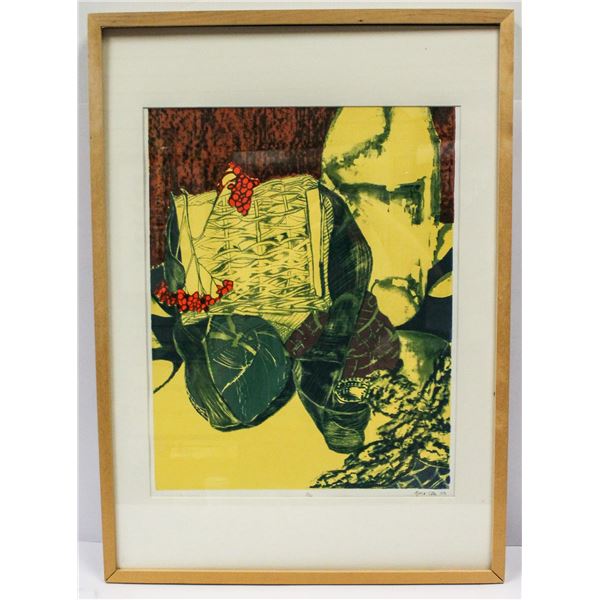 SIGNED SERIGRAPH BY TOTH YELLOW LIFE MATRIX