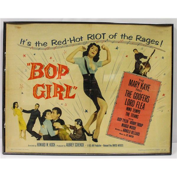 1950S BOP GIRL ROCK AND ROLL MOVIE POSTER RARE