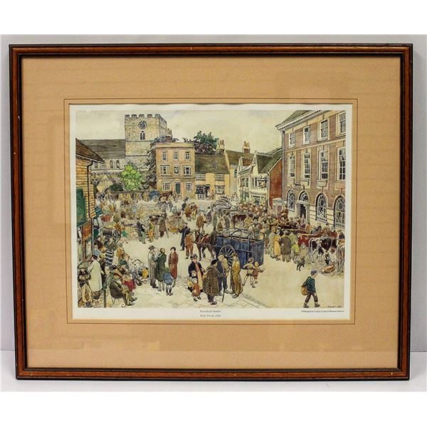 FRAMED PRINT OF PETERS-FIELD MARKET