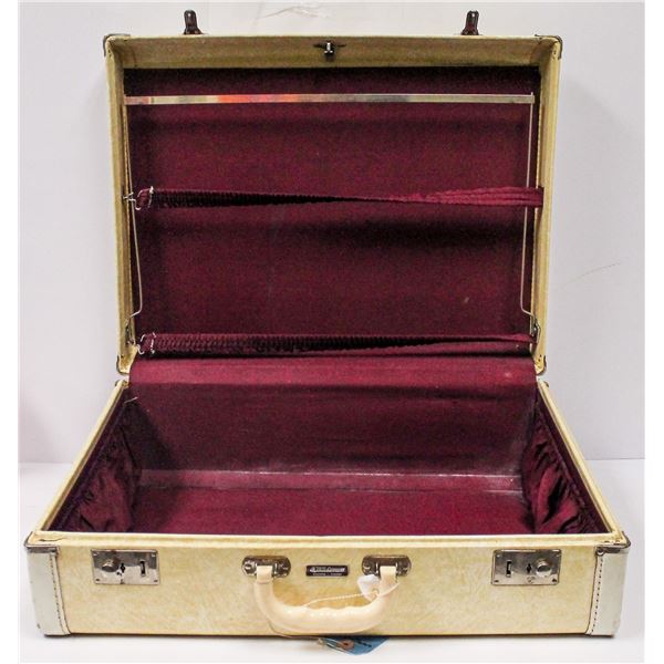 1950S YELLOW HARDSHELL SUITCASE