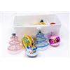 Image 1 : BIN OF ASSORTED GLASS CHRISTMAS ORNAMENTS