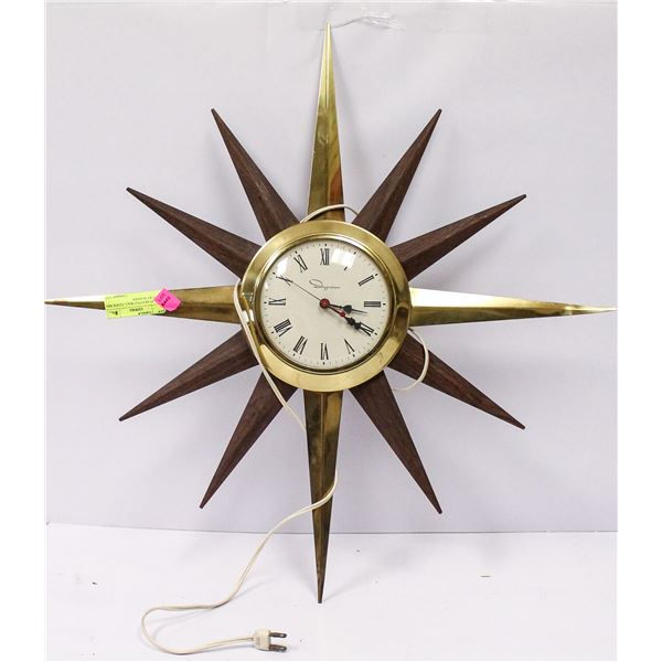 1950S STAR STYLE WALL CLOCK MID CENTURY MODERN