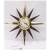 Image 1 : 1950S STAR STYLE WALL CLOCK MID CENTURY MODERN