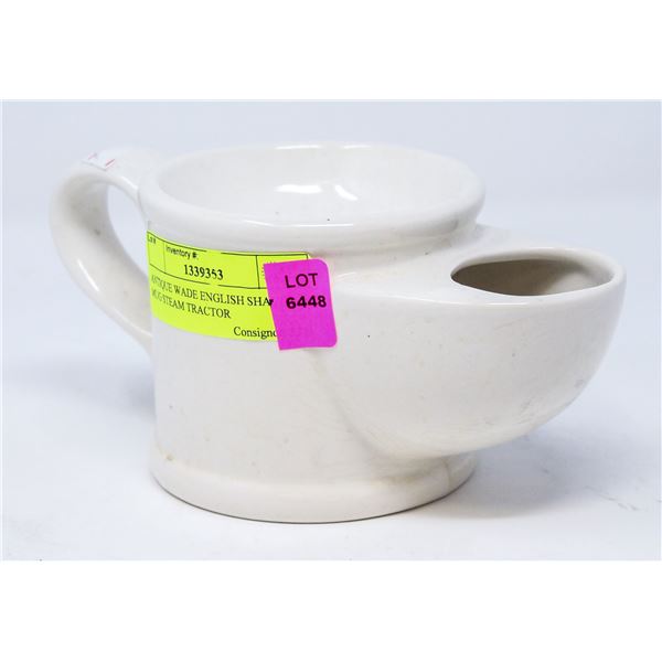 ANTIQUE WADE ENGLISH SHAVING MUG STEAM TRACTOR