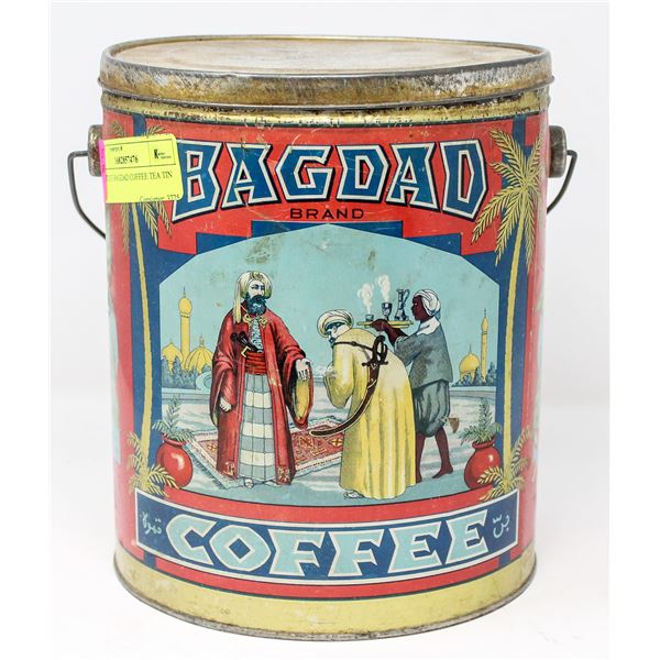 ANTIQUE BAGDAD COFFEE TEA TIN