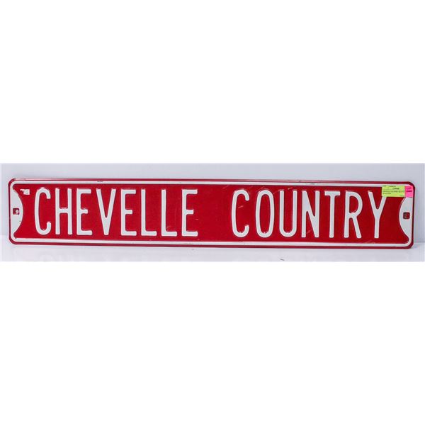 CHEVILLE COUNTRY HEAVY STEEL ROAD SIGN