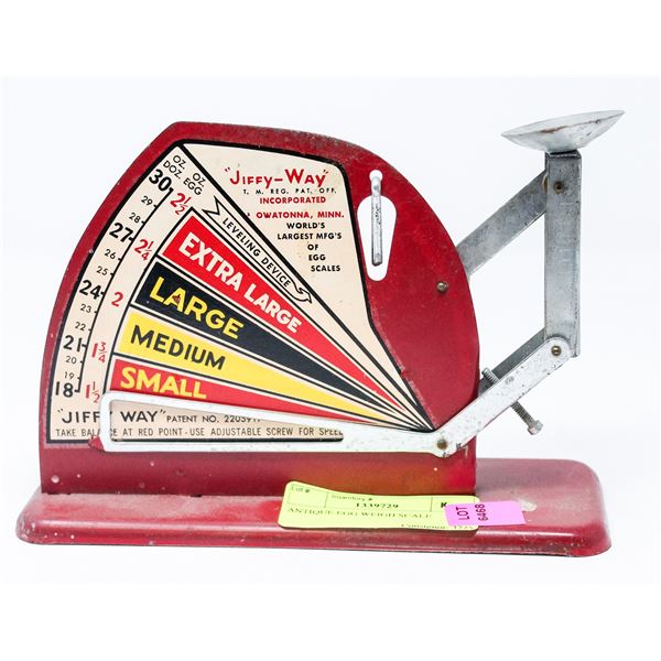 ANTIQUE EGG WEIGH SCALE