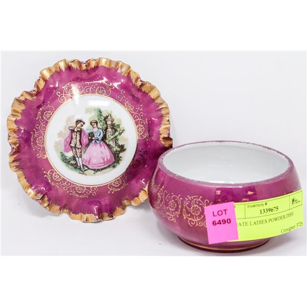 ORNATE LADIES POWDER DISH