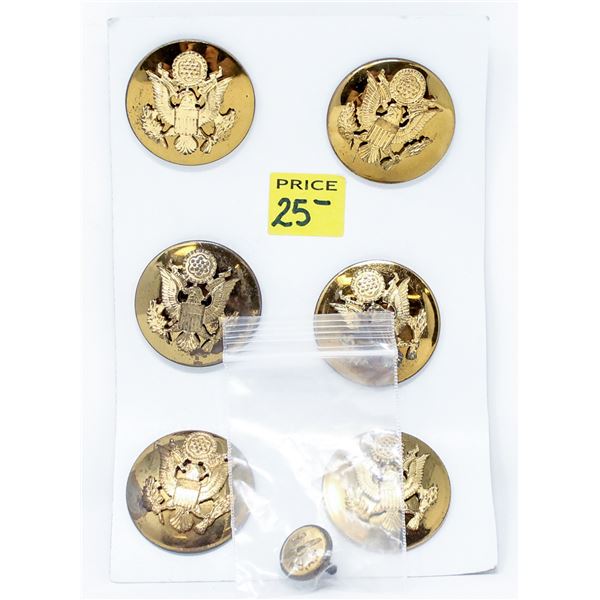 ASSORTED MILITARY BRASS BUTTONS