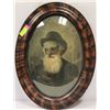 Image 1 : VINTAGE CURBED GLASS PHOTO OF OLD MAN