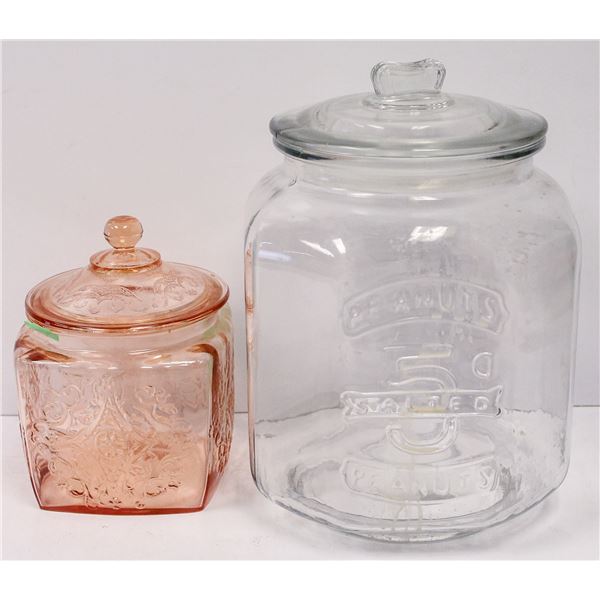 LOT OF THREE VINTAGE GENERAL STORE DISPLAY JARS