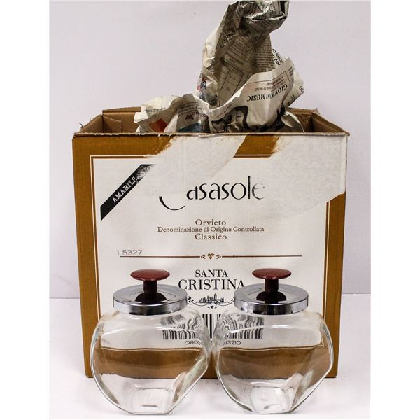 6 PIECE GLASS JAR WITH LID SET