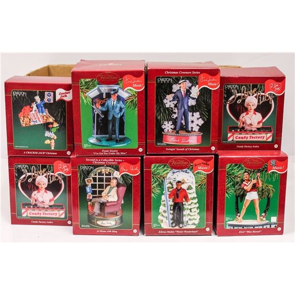 BOX OF COLLECTIBLE CARLTON CHRISTMAS ORNAMENTS