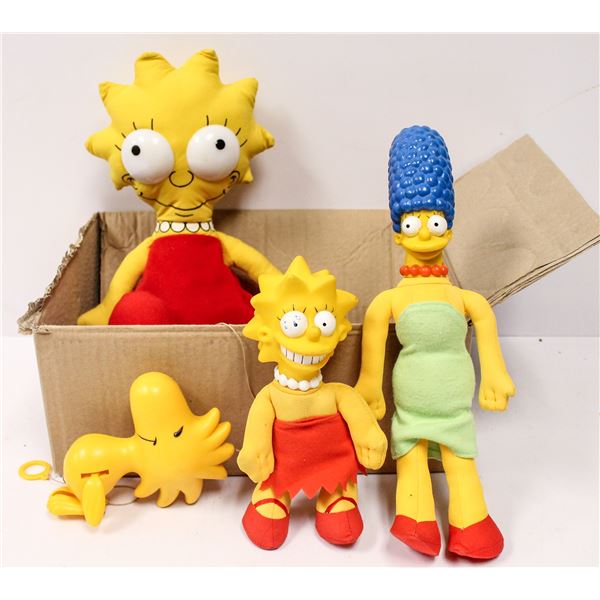 ASSORTED VINTAGE SIMPSONS TOYS AND WOODSTOCK TOY