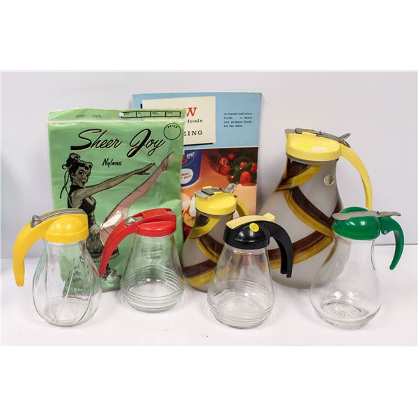 COLLECTION OF ANTIQUE SYRUP POURING JARS