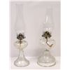Image 1 : PAIR OF ANTIQUE COAL OIL LAMPS