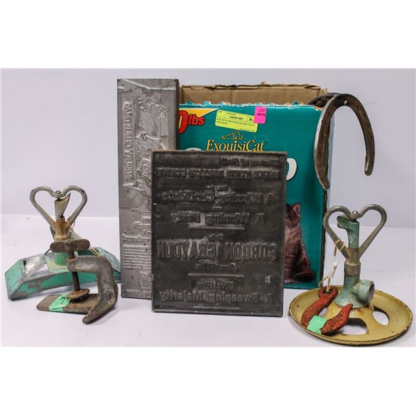 BOX WITH PRINTERS BLICKS TOOLS AND MORE