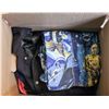 Image 1 : BOX OF VINTAGE CLOTHING AND STAR WARS SHEETS