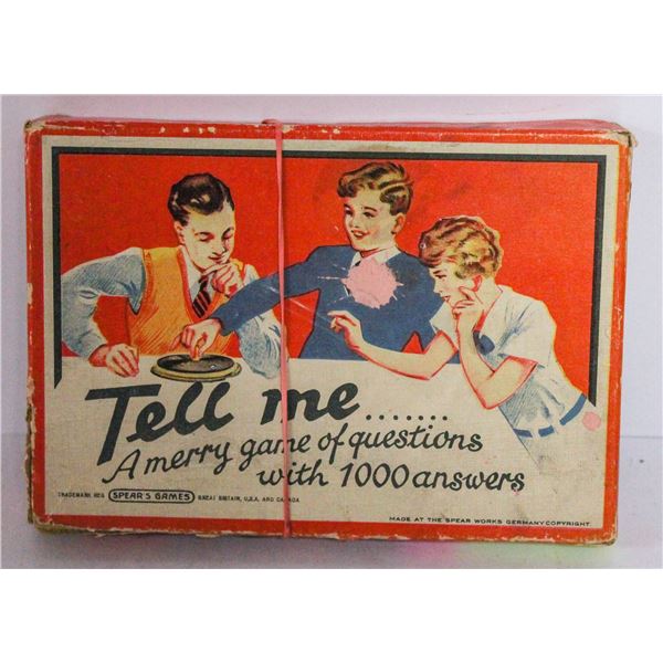 ANTIQUE TELL ME GAME IN BOX