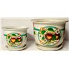 Image 1 : PAIR OF VINTAGE PAINTED CERAMIC FLOWER POTS