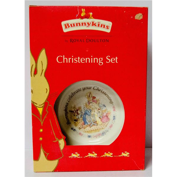 BUNNYKINS CHRISTENING SET IN BOX