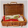 Image 1 : BASKET FULL OF ANTIQUE LADIES SCARVES