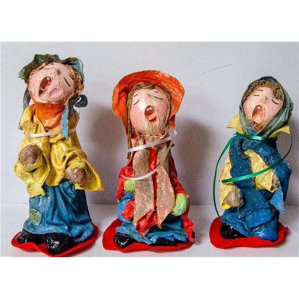LOT OF THREE FOLK ART CAROLLERS
