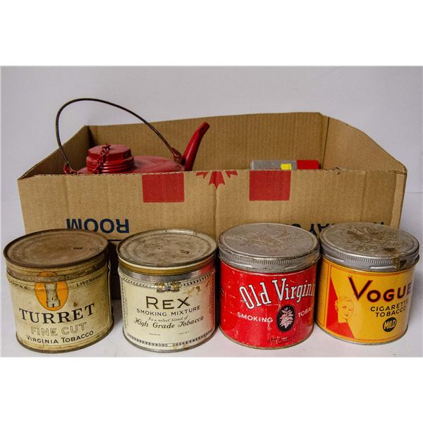 ASSORTED VINTAGE TOBACCO AND COLLECTIBLE TINS
