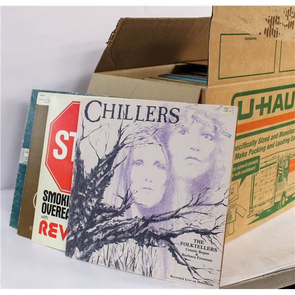 BOX OF ASSORTED 33RPM LP RECORDS