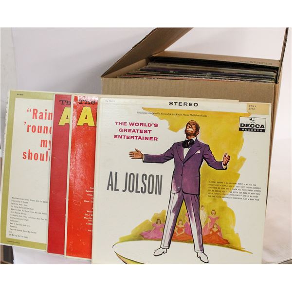 BOX OF APPROX 100 ASSORTED VINTAGE RECORDS