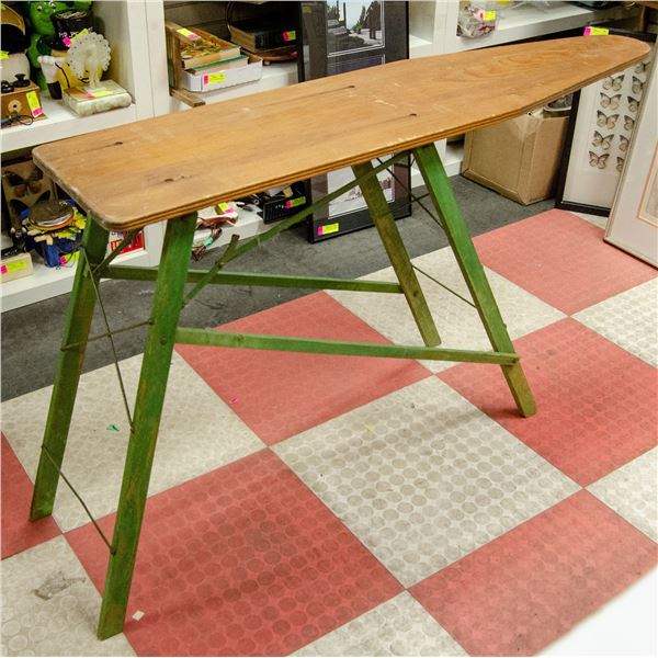 ANTIQUE WOODEN IRONING BOARD