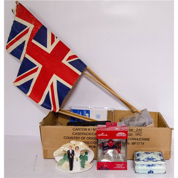 BOX OF ASSORTED COLLECTIBLES